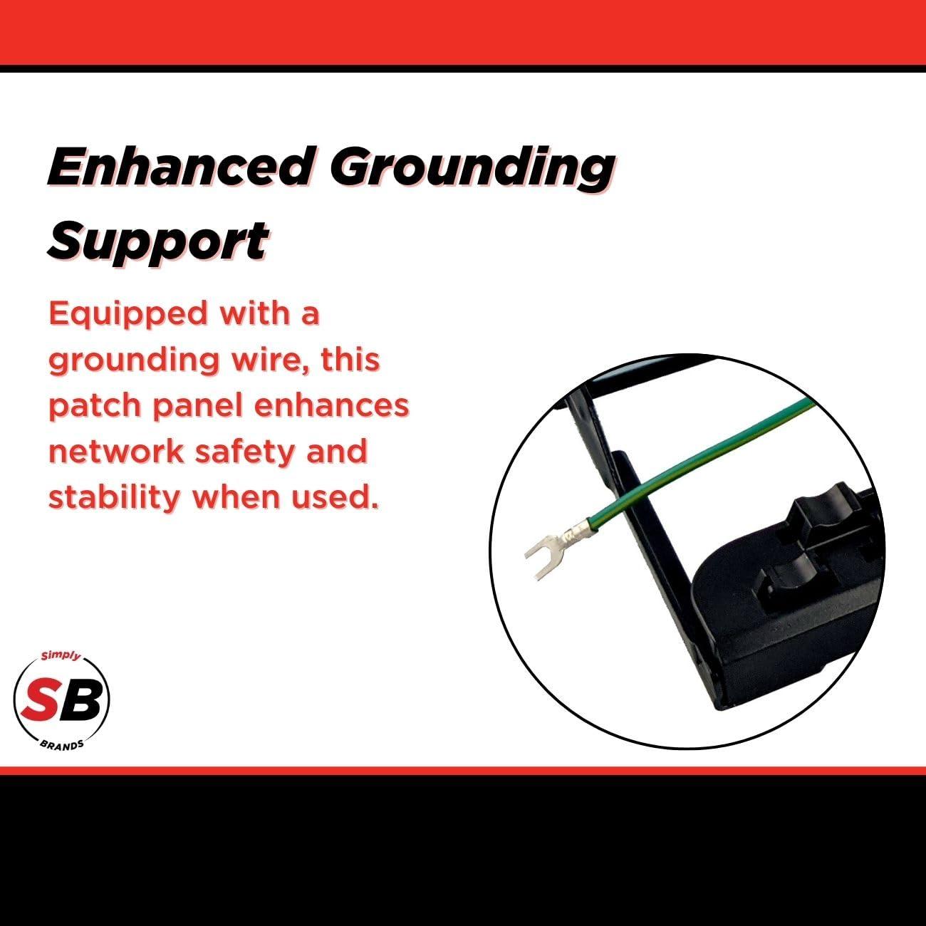 Simply45 Simply45 24-Port Unloaded STP Keystone Patch Panel - 1RU, Includes Cable Management Bracket, 24 Cable Ties and Rack Screws - S45-2024SU