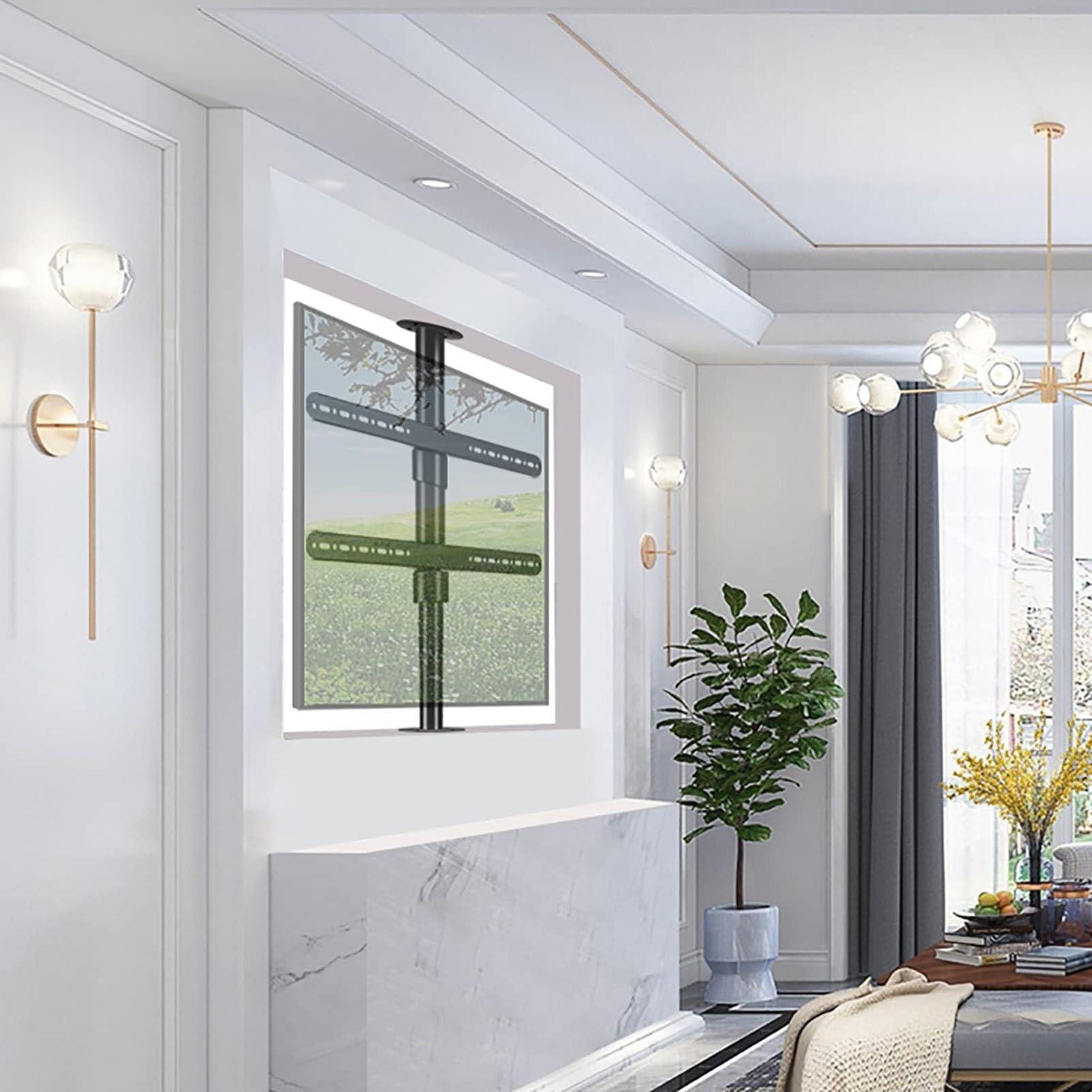 Klauer TV Monitor Wall Mount,TV Wall Mount,360 Degree Rotating Frame - LCD TV Floor Stand, Partition Wall Rotating Rack Rotating TV Cabinet Rotating Base, 32-75inch LED Screen Display (Size : 170-205cm (Siz