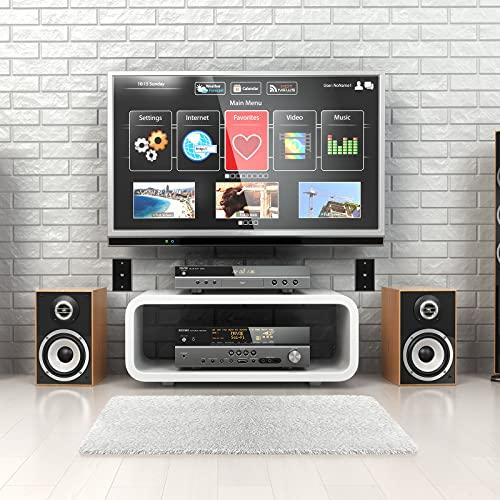 Weewooday Weewooday 4 Pieces Coax Wall Plate 1-Port TV Cable Cover Outlet Plate F -type Connector Coaxial Cable, Screws Included(White and Black)