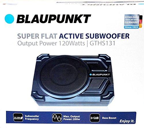 BLAUPUNKT Blaupunkt GTHS131 GTHS131 Super-Flat 200-Watt-Max Active Subwoofer, Black