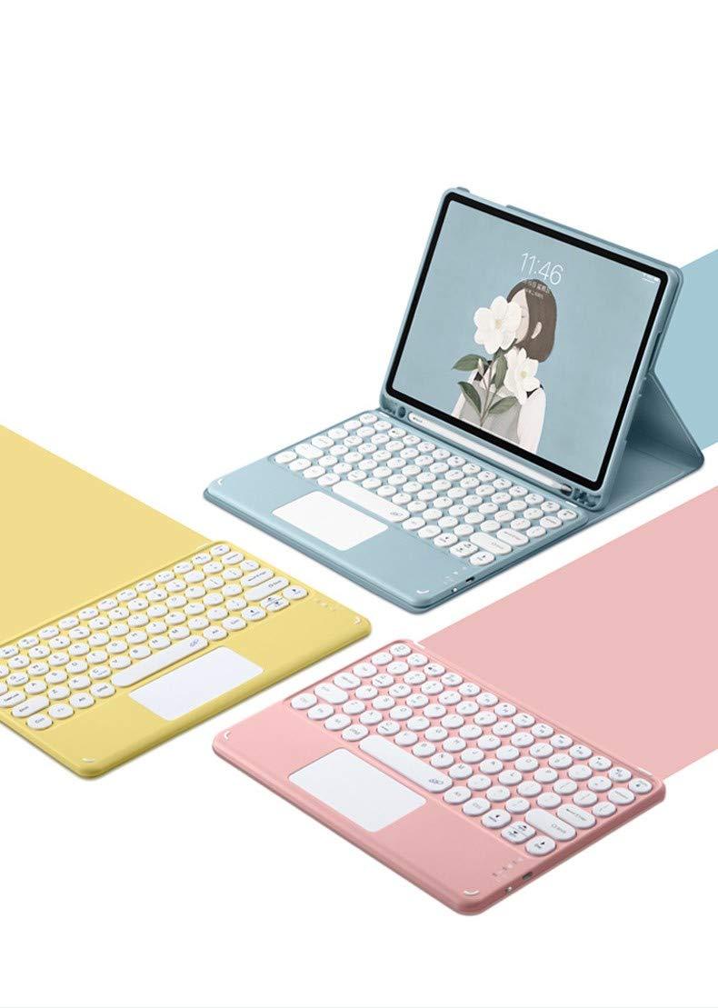 GOOVEN Keyboard case for iPad Air 10.5 inch, iPad Air3 3rd Gen case with touchpad Built-in Pencil Holder Removable Smart Bluetooth Keyboard Cover Round keycap (iPad Air3/Pro10.5, Pink)