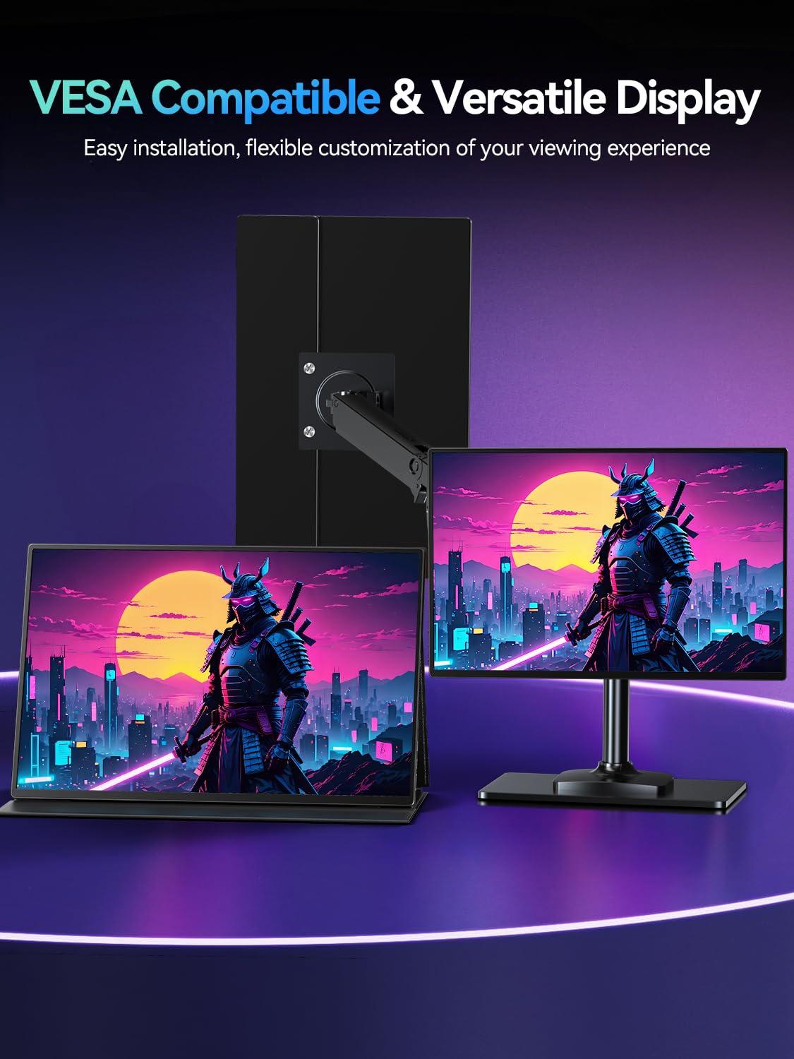 UPERFECT UPERFECT 16 Portable Gaming Monitor | 120HZ, HDR | 400Nits |1080P IPS | Ultra-Slim & Lightweight | Aluminum Alloy | Smart Cover & VESA | Travel External Second Screen for Laptop, PC, Game Console