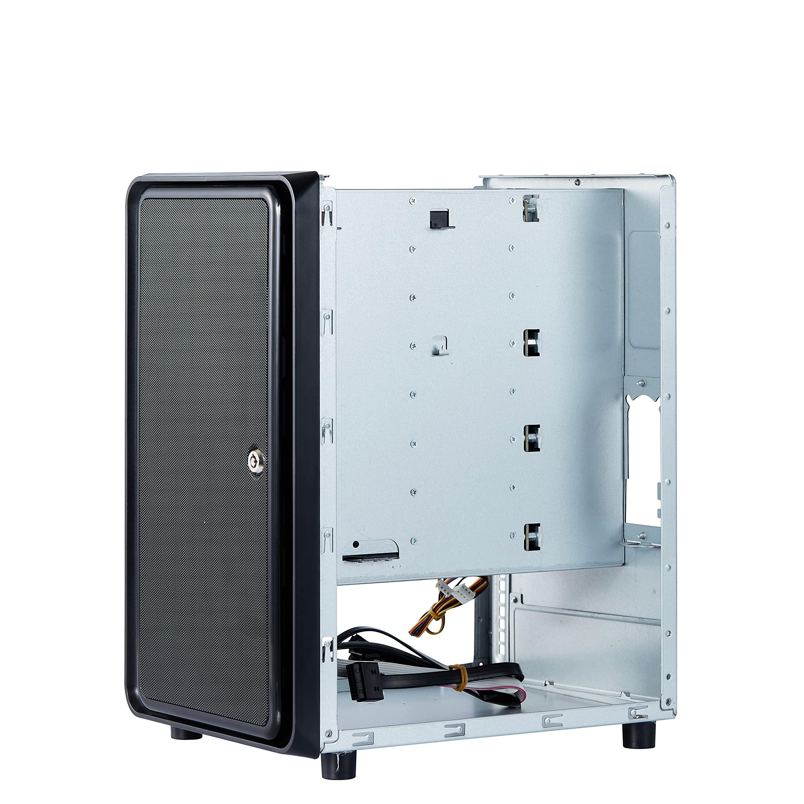 KCMconmey KCMconmey 8 + 2 Bay DIY NAS Case, 8 x 2.5 / 3.5 Tray + 2 x 2.5 Internal Bay. MB ITX. PSU Flex. Front USB 3.0 8cm Chassis Fan Hot Swap Backplane. Network Attached Storage Private Cloud Enclosure.