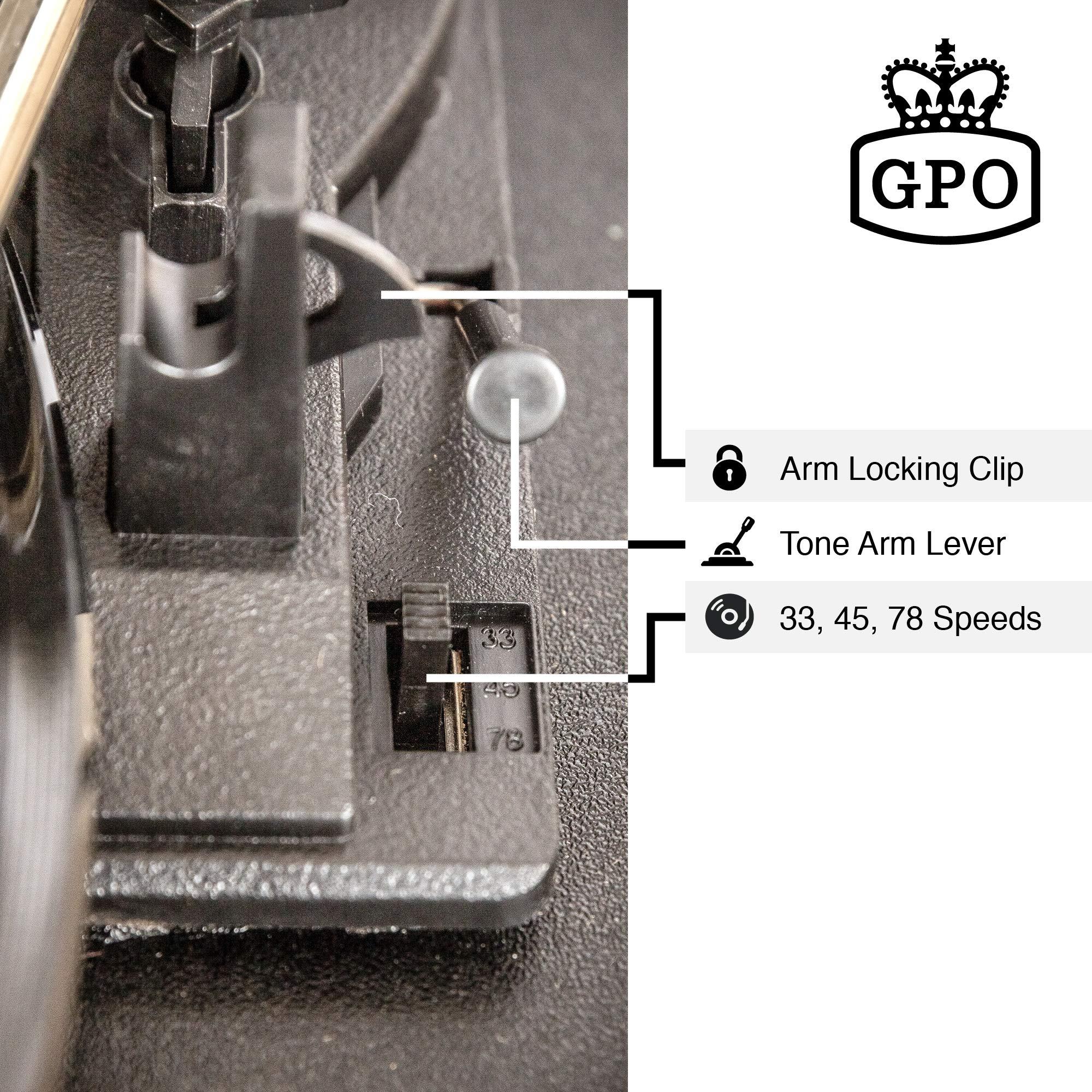 GPO GPO Bermuda Classic Turntable USB with Removable Legs (Grey Cream)