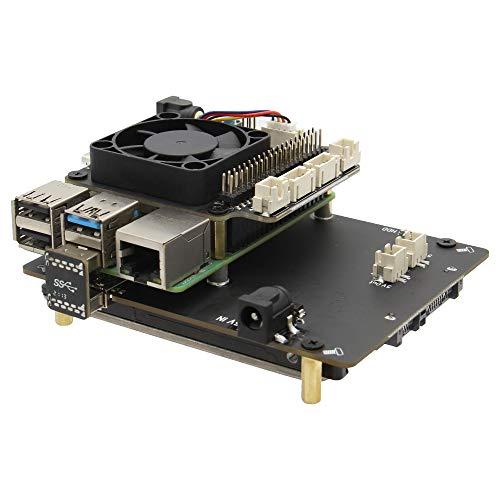 Geekworm Geekworm for Raspberry Pi 4 SATA Storage, X825 V2.0 2.5 inch SATA HDD/SSD Expansion Board UASP Supported Compatible with Raspberry Pi 4 Model B 1GB/2GB/4GB/8GB Only(Not Include Raspberry Pi)