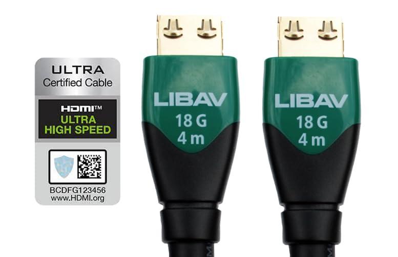 Liberty AV Solutions Liberty\'s Premium Series Nebula with Ethernet 18G HDMI Cable 4K Resolutions, 10 Meter (32 feet) Length.Laptop, PC, Gaming, Projector, Monitor