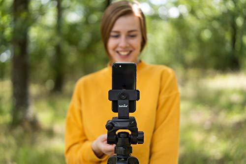 DaVoice DaVoice Tripod Phone Mount Adapter, 360 Rotating Holder, Compatible with iPhone Smartphone Camera Stand, Universal Cell Phone Attachment Clip Clamp