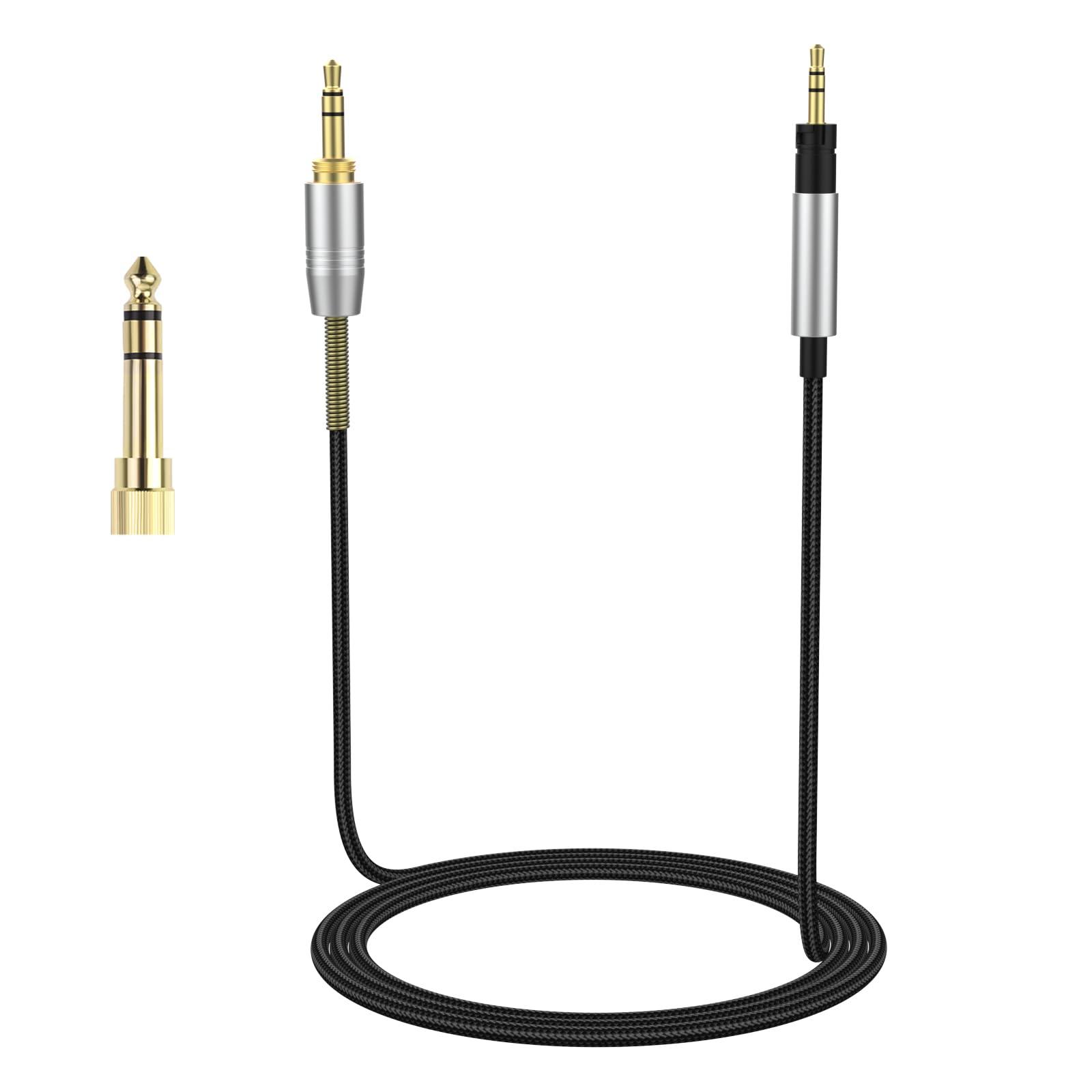Zosvoses Zosvoses Momentum 4 Cable Compatible with Sennheiser Momentum 4/3/2.0, HD1 On-Ear, HD 400S/450BT, PXC 550/550-II, ACCENTUM Plus Headphones, 3.5mm Audio Cable Headset with 6.35mm Adapter, 6.6ft