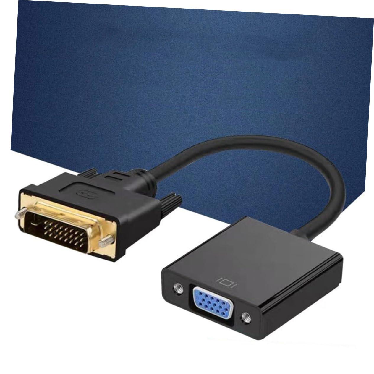 Housoutil Housoutil High Definition DVI to VGA Adapter Cable DVI Male to Female Converter for TV Computer Laptop Black