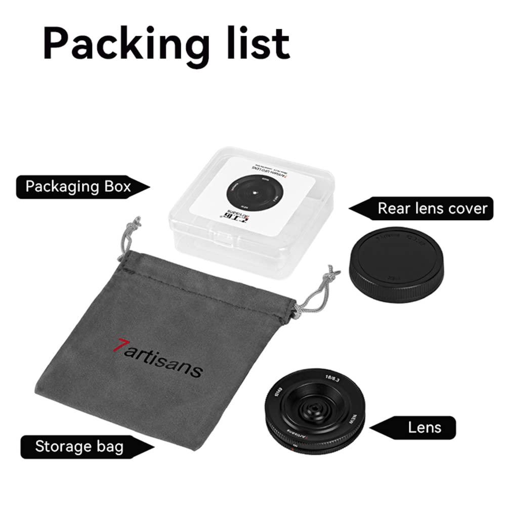 7artisans 7artisans 18mm F6.3 II APS-C Frame Manual Focus Standard Prime Lens Pancake Lens for Nikon Z Mount Camera