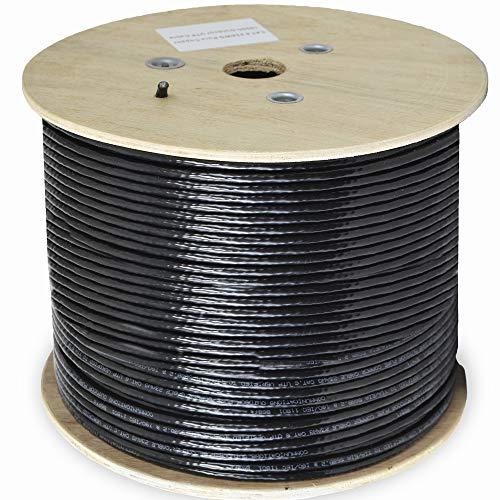 VIVO VIVO Black 500ft Bulk Cat6, Full Copper Ethernet Cable, 23 AWG, Cat-6 Wire, Waterproof, Outdoor, Direct Burial CABLE-V014