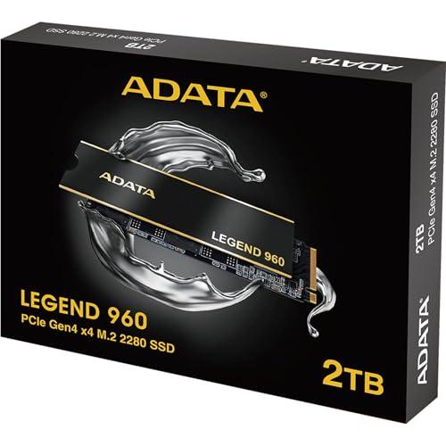 ADATA ADATA Legend 960 2TB PCIe Gen4 x4 NVMe 1.4 M.2 Internal Gaming SSD Up to 7,400 MB/s (ALEG-960-2TCS)