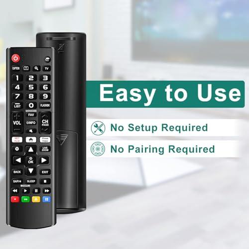 Yimaut (Pack of 2) Universal Remote for LG Smart TV, Compatible with All LG TV Remote Control LCD LED OLED UHD HDTV 3D 4K Smart TV Models, Replacement Remote with Netflix Amazon Shortcuts Key