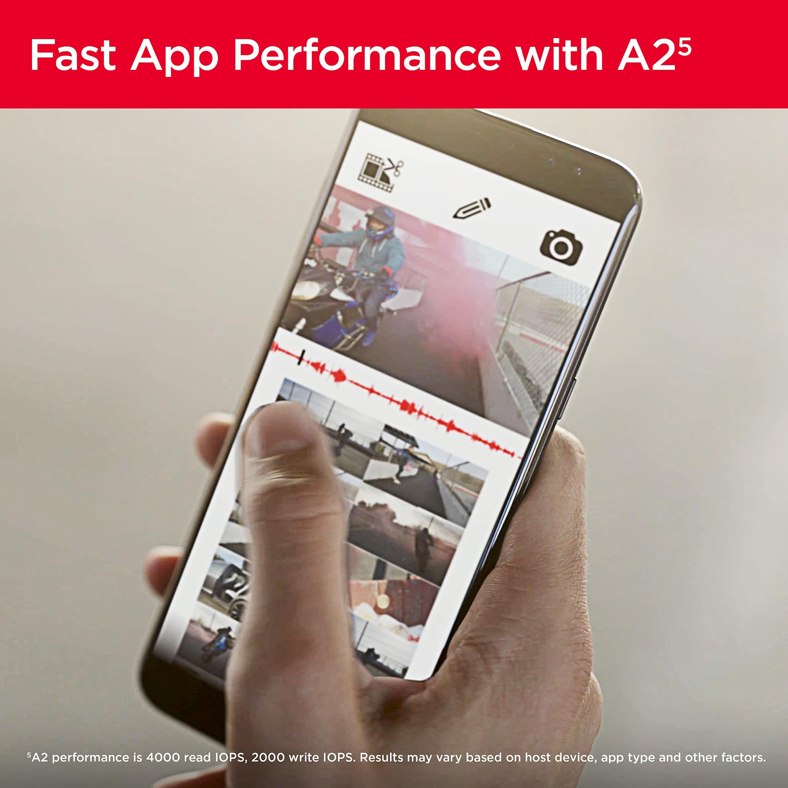 SanDisk SanDisk 512GB Extreme microSDXC UHS-I Memory Card with Adapter - Up to 190MB/s, C10, U3, V30, 4K, 5K, A2, Micro SD Card - SDSQXAV-512G-GN6MA