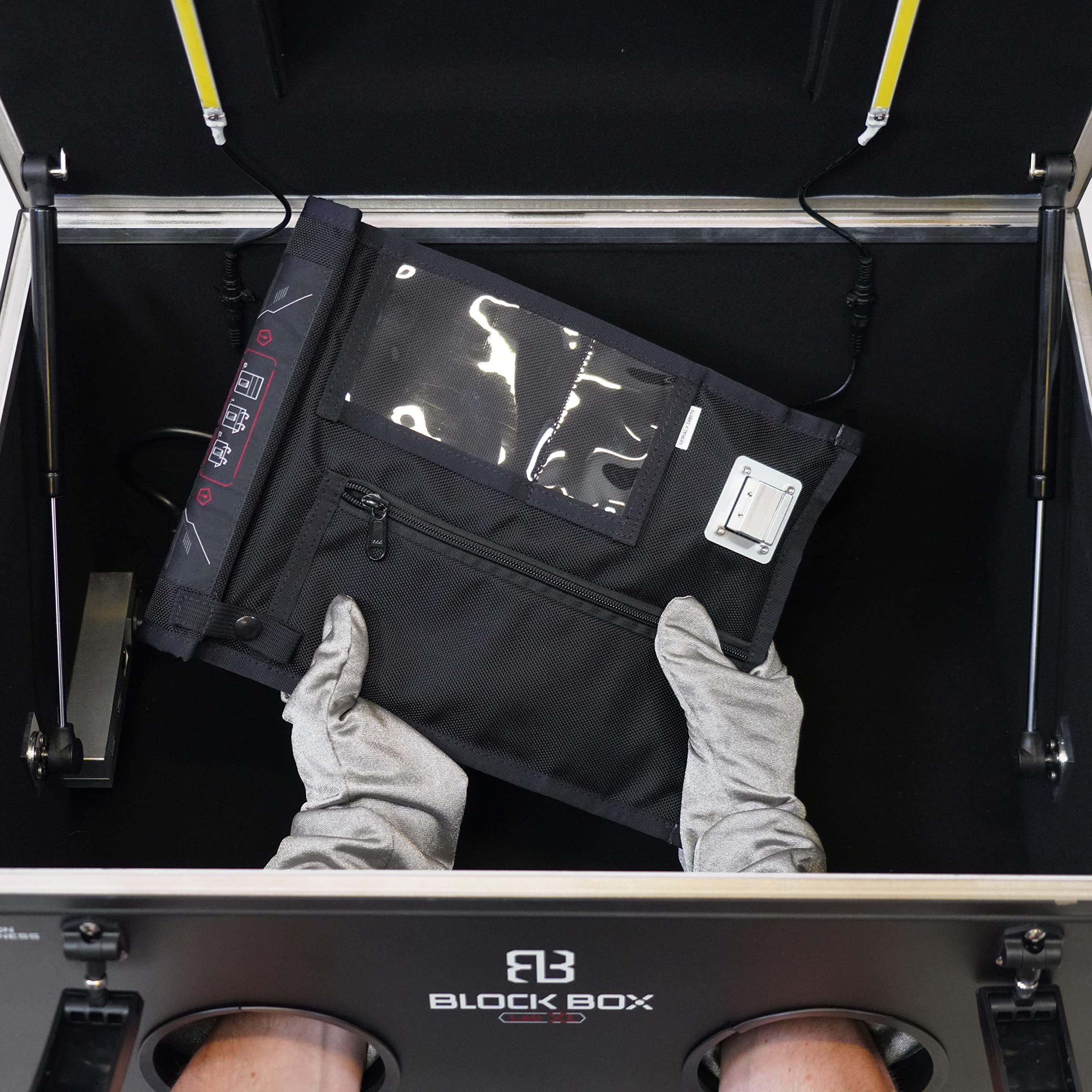 Mission Darkness Mission Darkness Non-Window Charge & Shield Faraday Bag for Phones // Includes USB Filter and Cable Set for Data Extraction and Charging Devices While Shielded from RF Signals Black