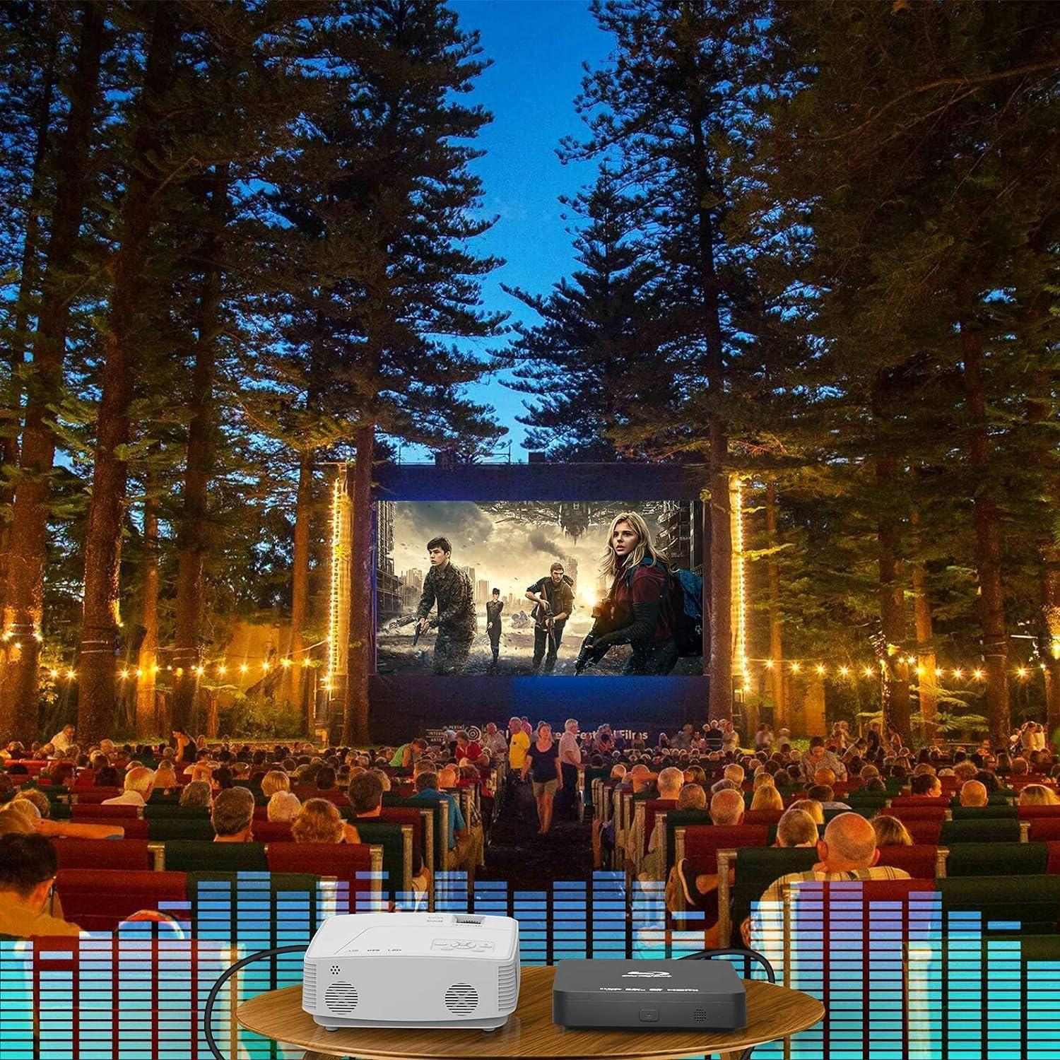 DID A R Super Mini Blu-ray HD DVD for TV, 1080P Blue-ray Home Theater, Portable with Remote Control + HDMI AV Cable + Built-in PAL/NTSC, Support USB Input