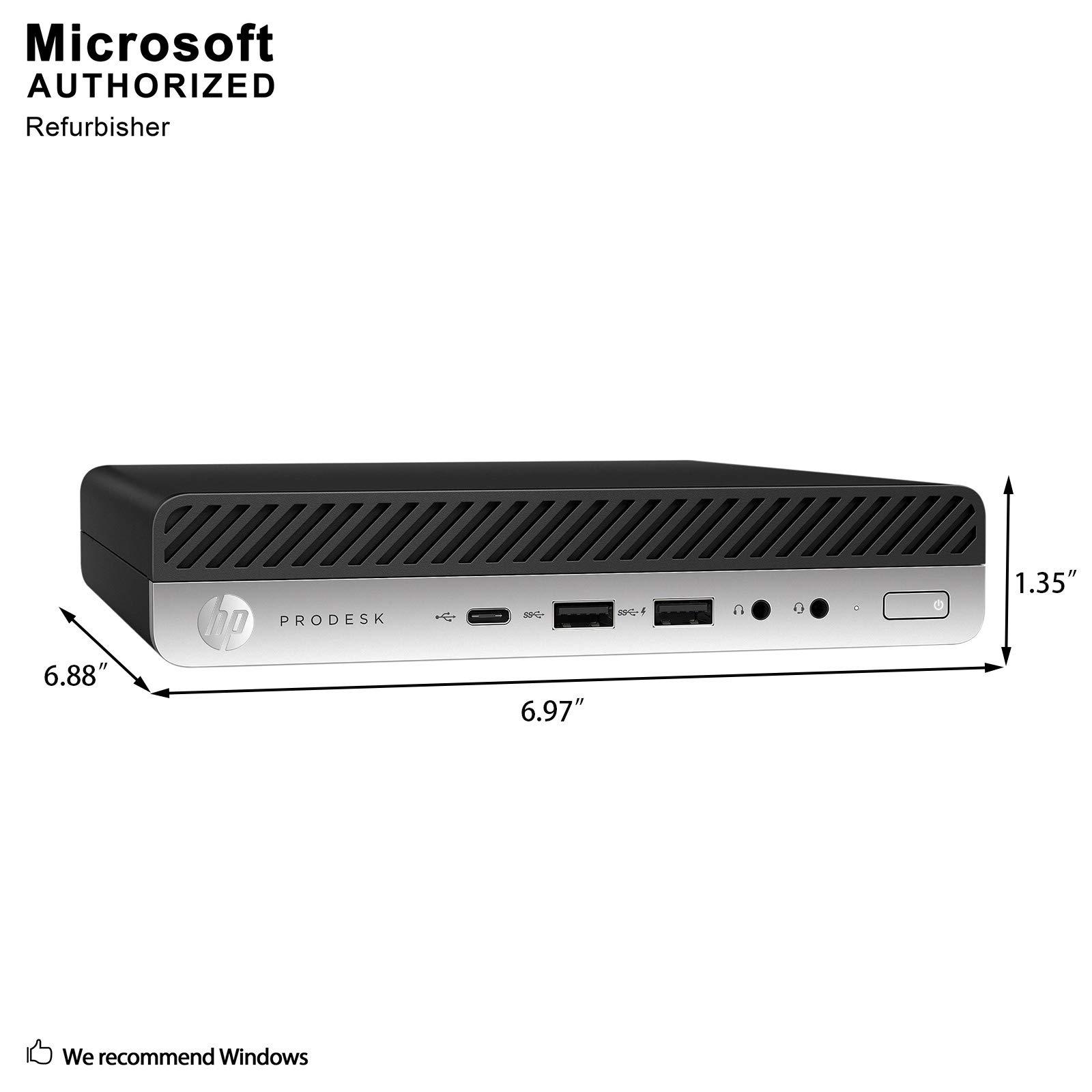 HP HP ProDesk 600 G3 Desktop Mini High Performance Business PC, Intel Quad Core i5-7500T 2.7GHz, 8G DDR4, 1T SSD, WiFi, BT, DP, Windows 10 Pro 64 Language Supports English/Spanish/French(Renewed)
