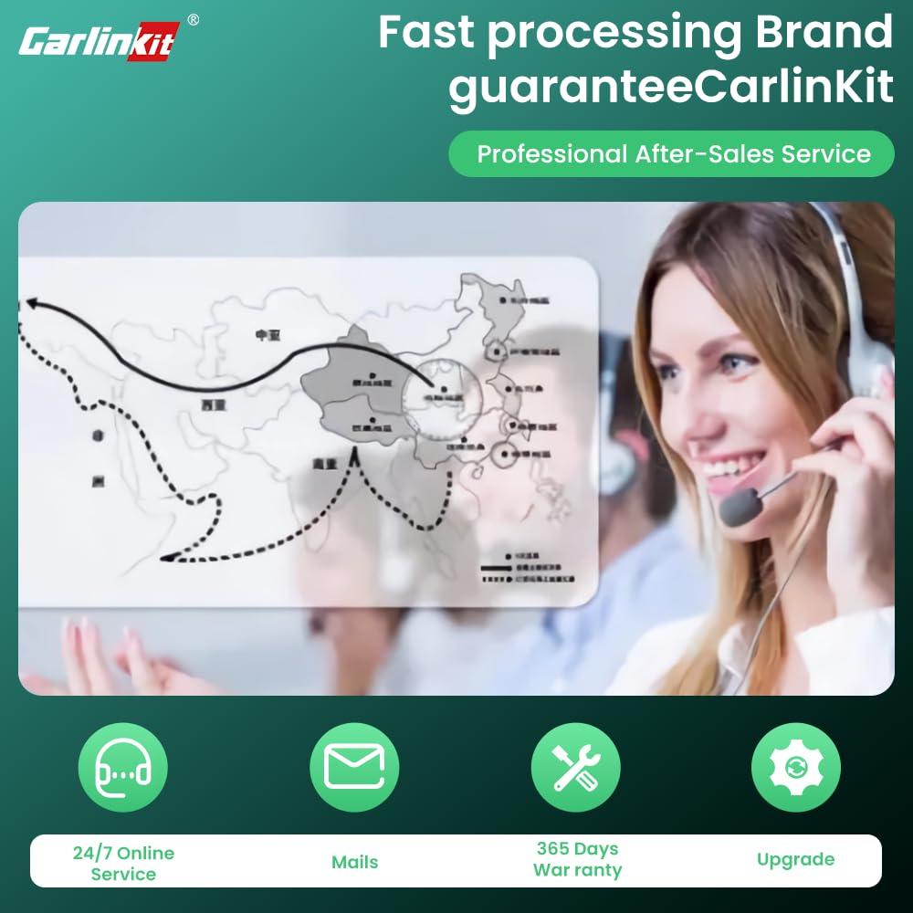 Carlinkit CarlinKit 5.0 Wireless CarPlay Adapter - Wireless Android Auto Car Adapter Adoption Chip 5G WiFi 5.8 GHZ | Stable & Fast Connection | Easy Operate | Small Size | Light Weight | Black(2air)