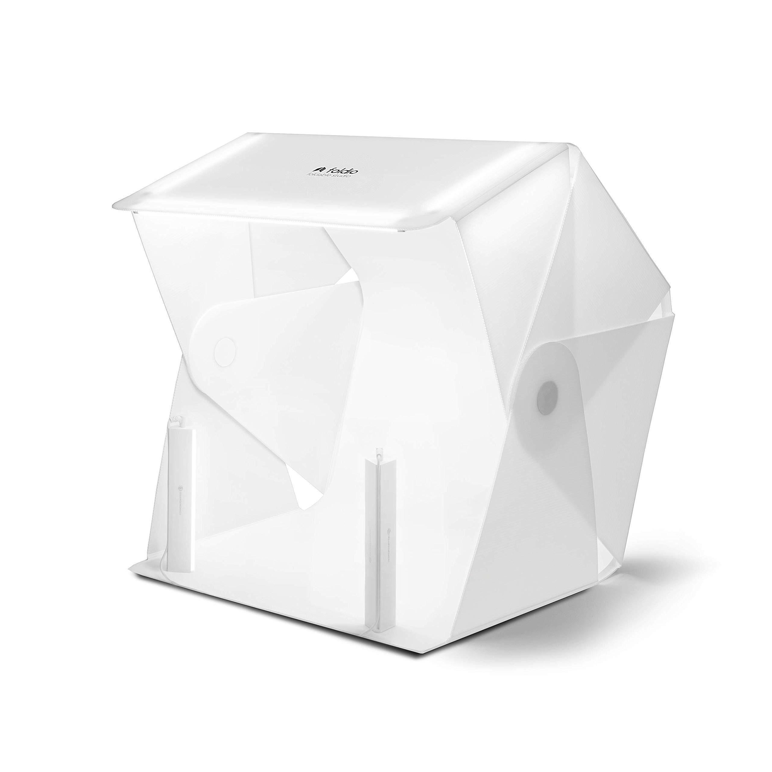 foldio foldable studio Foldio3 + Halo Bars + TRIPOD50V (25" All-in-one Portable Foldable Photo Shooting Studio Light Box with LED Lightning Kit + Heavy Duty Aluminum Tripod/Pan Bar Included) by ORANGEMONKIE