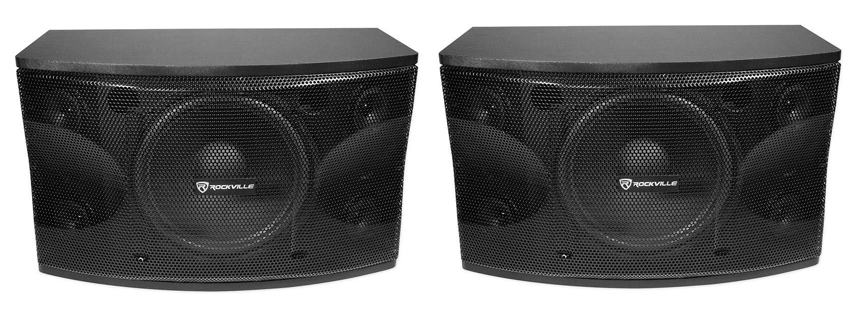 Rockville Pair RockvilIe KPS12 12" 1600w Speakers w/Wall Brackets for Restaurant/Bar/Cafe