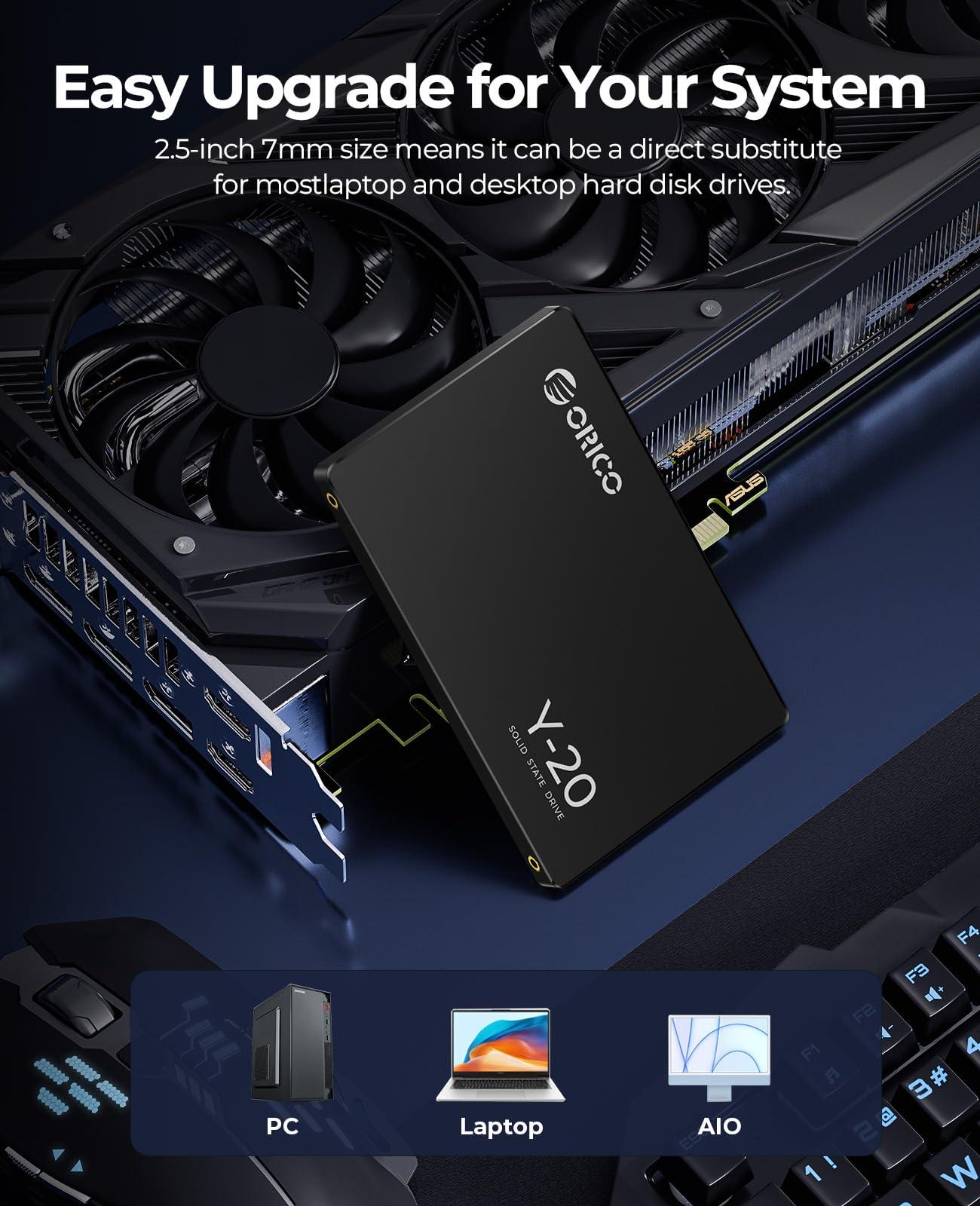 ORICO ORICO DIY 2.5 External Hard Drive 1TB - Portable SSD Up to 500MB/s - External Solid State Drive Compatible with Windows PC/Desktop/Laptop/Tablet/Camera