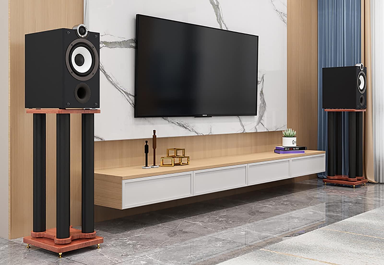 Ccsh Ccsh Speaker Stand Extra Tall Speaker Stands - 20cm/ 30cm/ 40cm/ 50cm/ 60cm/ 70cm/ 80cm, Universal Stable Surround Sound Bookshelf Speakers Racks, Easy to Install (Size : 80cm (31 1/2in) Tall)