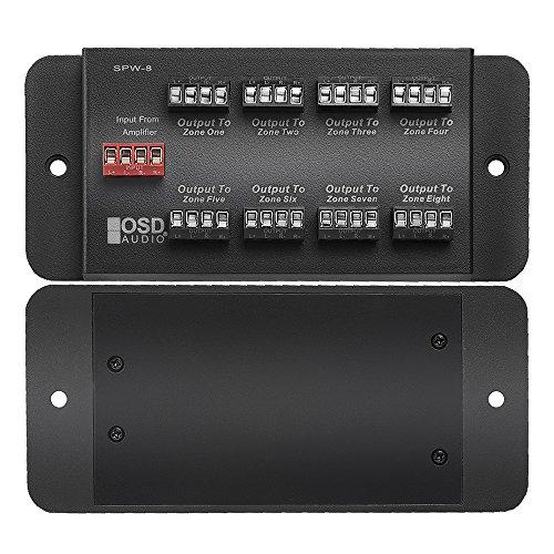 OSD Audio SPW8 Whole House Audio 8-Zone Speaker Distribution Panel Single Audio Input 300W Per Channel - OSD Audio