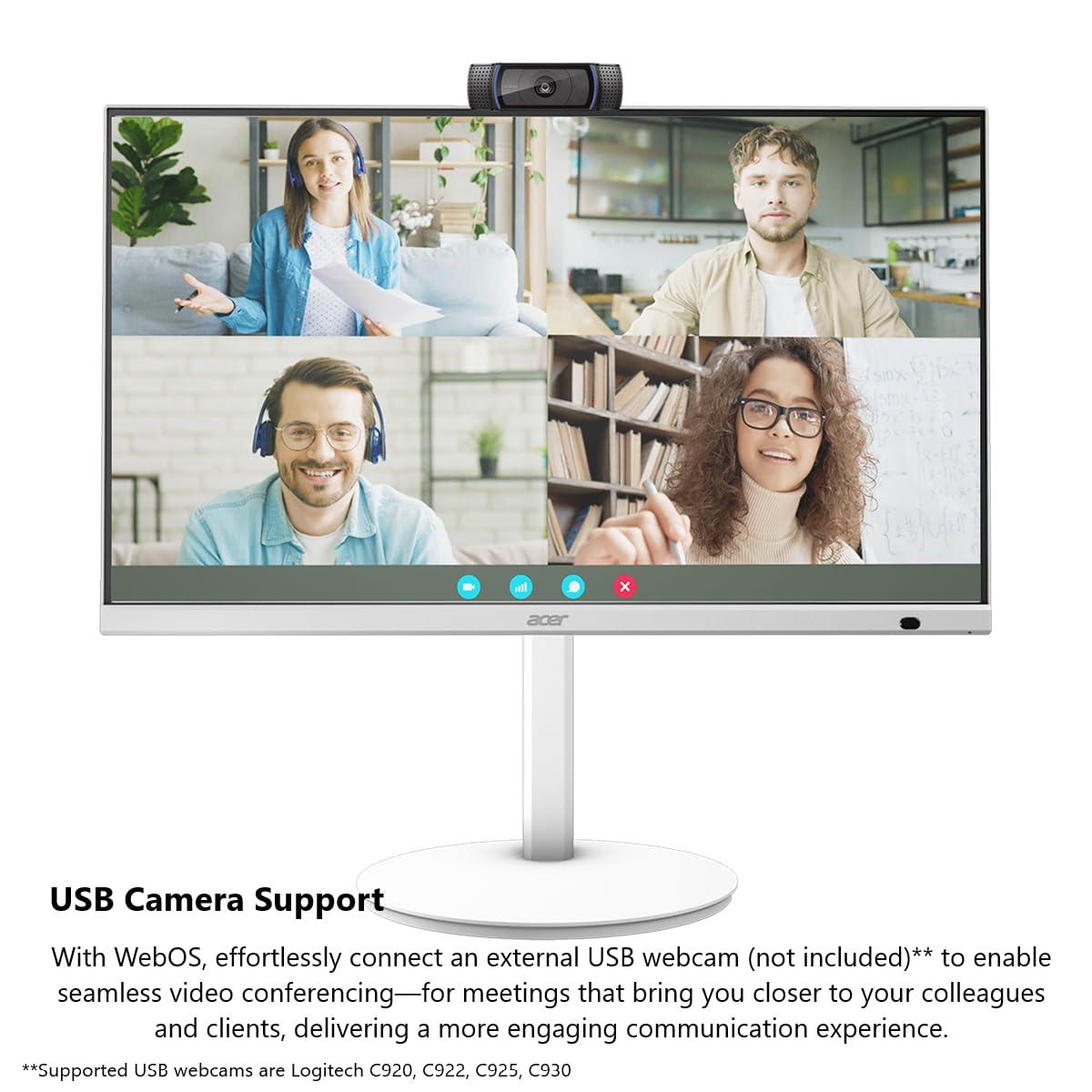 acer Acer CS272 27 IPS Full HD Smart Monitor | WebOS | Streaming TV | Bluetooth | Wireless Projection | iOT Device for Smart Home | Height Adjustable, Swivel, Tilt & Pivot | 3Wx2 Speakers | sRGB 99%