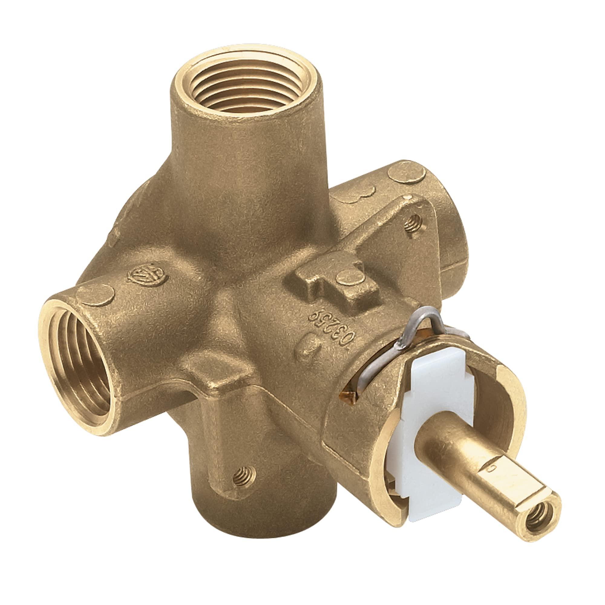 Moen MOEN 2510 M-Pact Brass Posi-Temp Pressure Balancing Tub and Shower Valve 1/2-Inch IPS Connections, 0.5, Unfinished