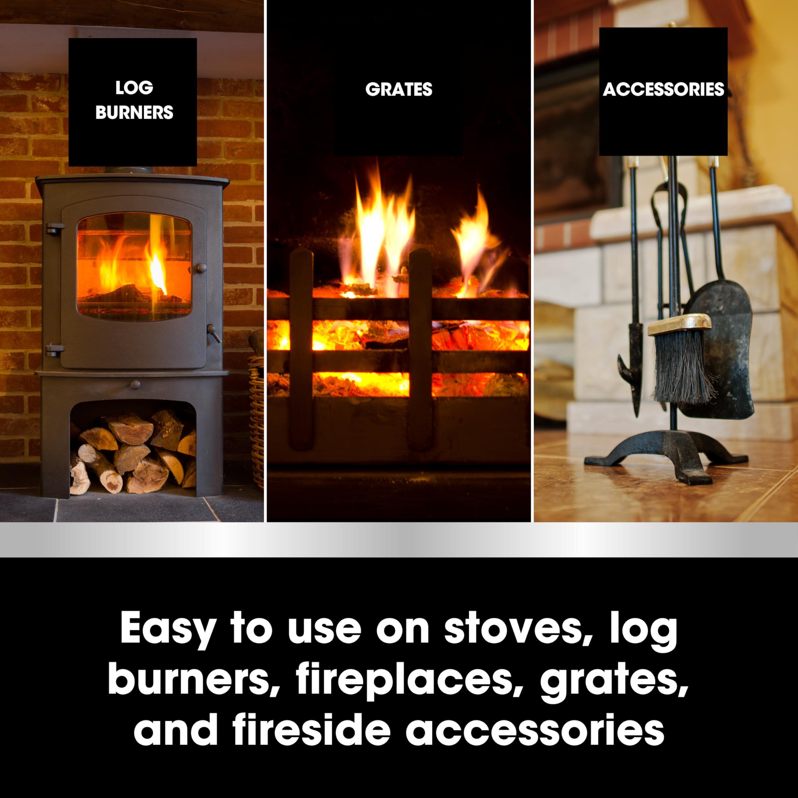 Furniture Clinic Furniture Clinic Stove Restorer | Matte Black High Heat Paint | Restores and Protects Cast Iron | For use on Log Burners, Grates, & Fireplaces | 8.5oz / 250ml