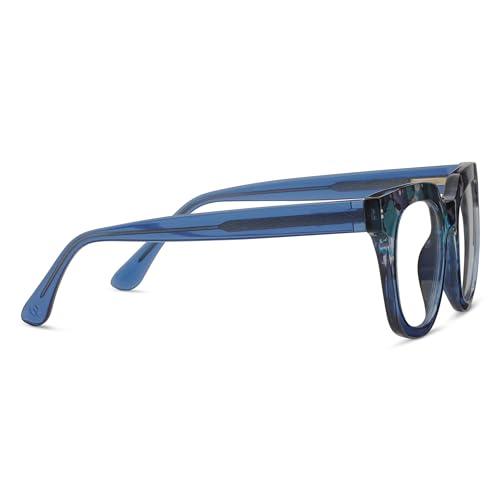 Peepers by PeeperSpecs Peepers by PeeperSpecs Oprah\'s Favorite Women\'s Showbiz Oversized Blue Light Blocking Reading Glasses - Marine Quartz/Blue +2.25
