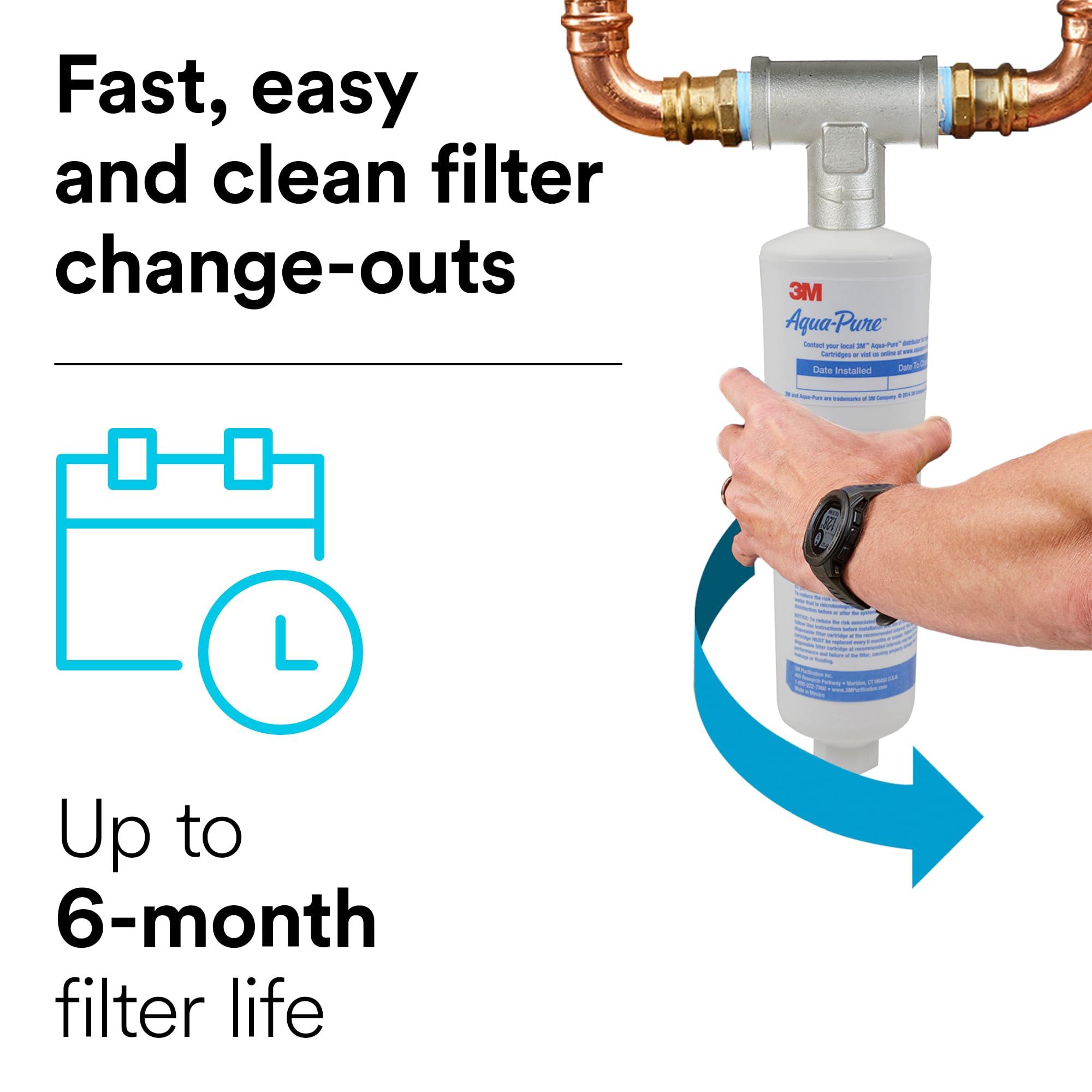 3M Aqua-Pure 3M Aqua-Pure Whole House Scale Inhibition Inline Water System AP430SS, Prevents Scale Build Up On Hot Water Heaters and Boilers