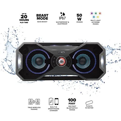 Altec Lansing Altec Lansing Mix 2.0 - Waterproof Bluetooth Speaker with Strong Bass, Portable Speaker for Travel & Outdoor Use, 100 Foot Range & 20 Hour Playtime