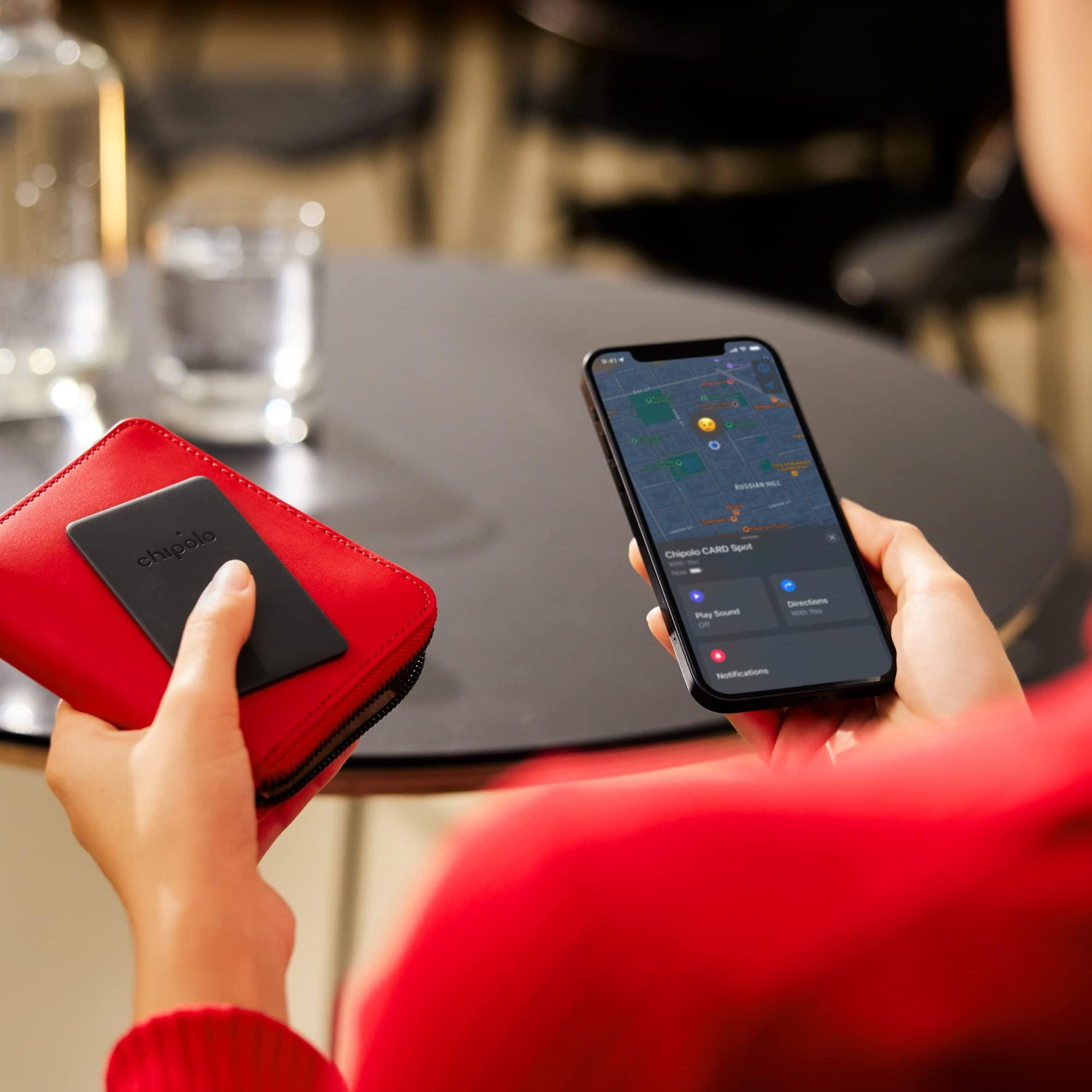 Chipolo Chipolo Card Spot - Wallet Tracker, Bluetooth Finder for Wallet, Passports - Works with The Apple Find My app (iOS ONLY)