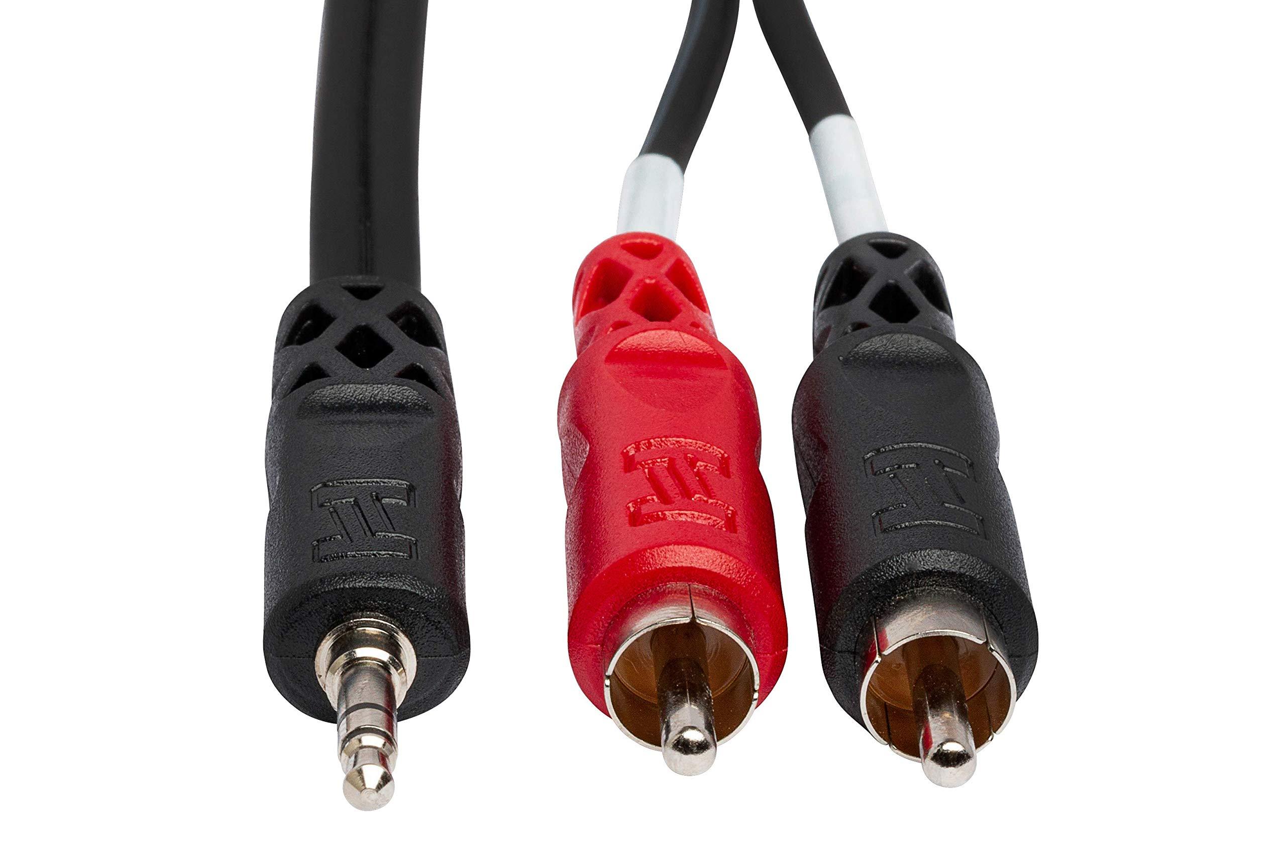 HOSA Hosa CMR-225 Stereo Breakout Cable - 3.5mm TRS Male to Left and Right RCA Male - 25 foot