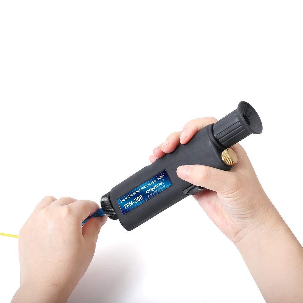 ORIENTEK ORIENTEK TLT-15D Fiber Optic Tool Kit Fiber Connector Microscope + Fiber Optic Power Meter + Optical Light Source +VFL FTTH Loss Test Kit Optical Power Meter OPM OLS (TLT-15D)