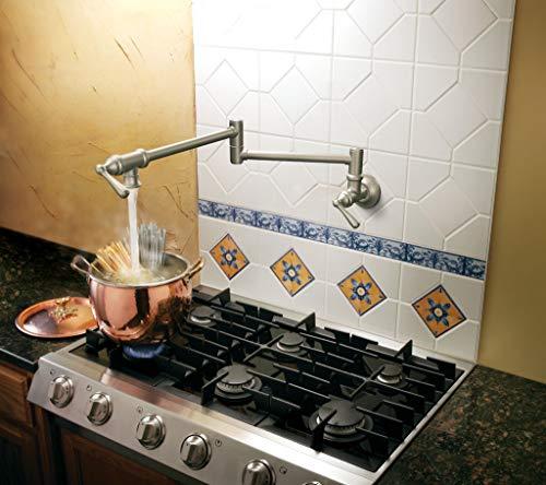 Moen Moen S664 Traditional Wall Mount Swing Arm Folding Pot Filler Kitchen Faucet, Chrome