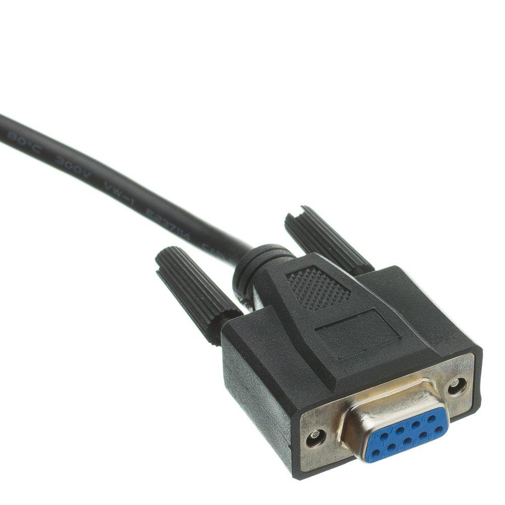 CableWholesale CableWholesale 15 feet Serial Extension Cable, DB9 Male to Female, 28 AWG, RS232 9 Conductor, 1:1, Black, Male to Female Serial Extender for Printer, Modems, Networks, DB9 RS232 Male to Female Cable