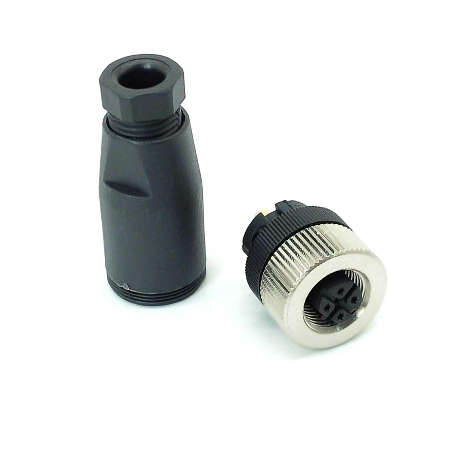 keisnoaja 10pcs M12 B-Coded 5Pin IP67 Circular Connectors Field Installable Cable Plug With Screw Termination