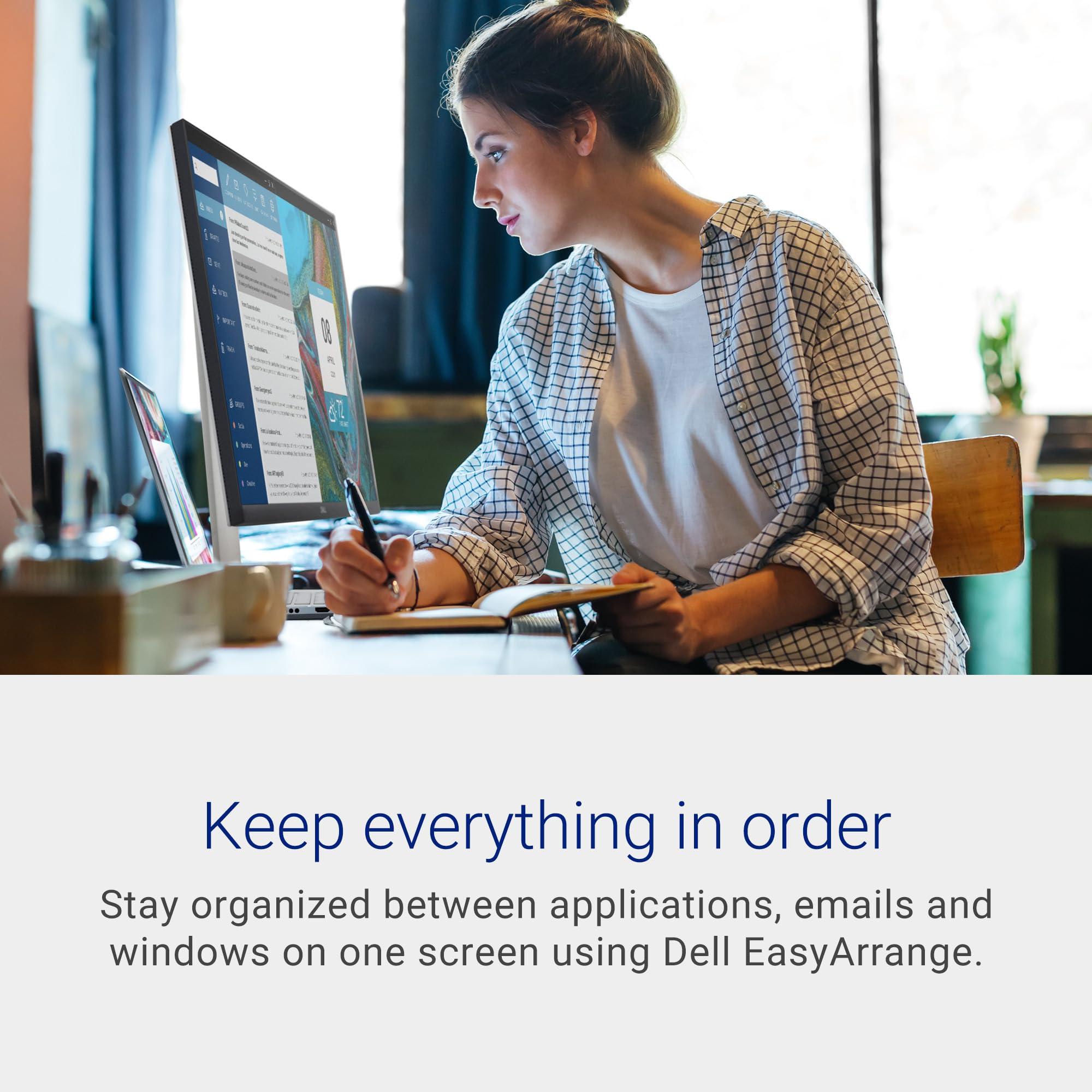 Dell Dell S2721QS Monitor 27 Inch, 4K UHD (3840 x 2160) IPS Display, Ultra-Thin Bezel, AMD FreeSync, HDMI, DisplayPort, VESA Certified - Silver