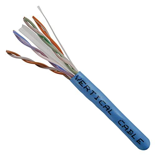 VC VERTICAL CABLE Vertical Cable Cat6, 550 MHz, UTP, 23AWG, Solid Bare Copper,1000ft, Bulk Ethernet Cable - 060 Series, Blue