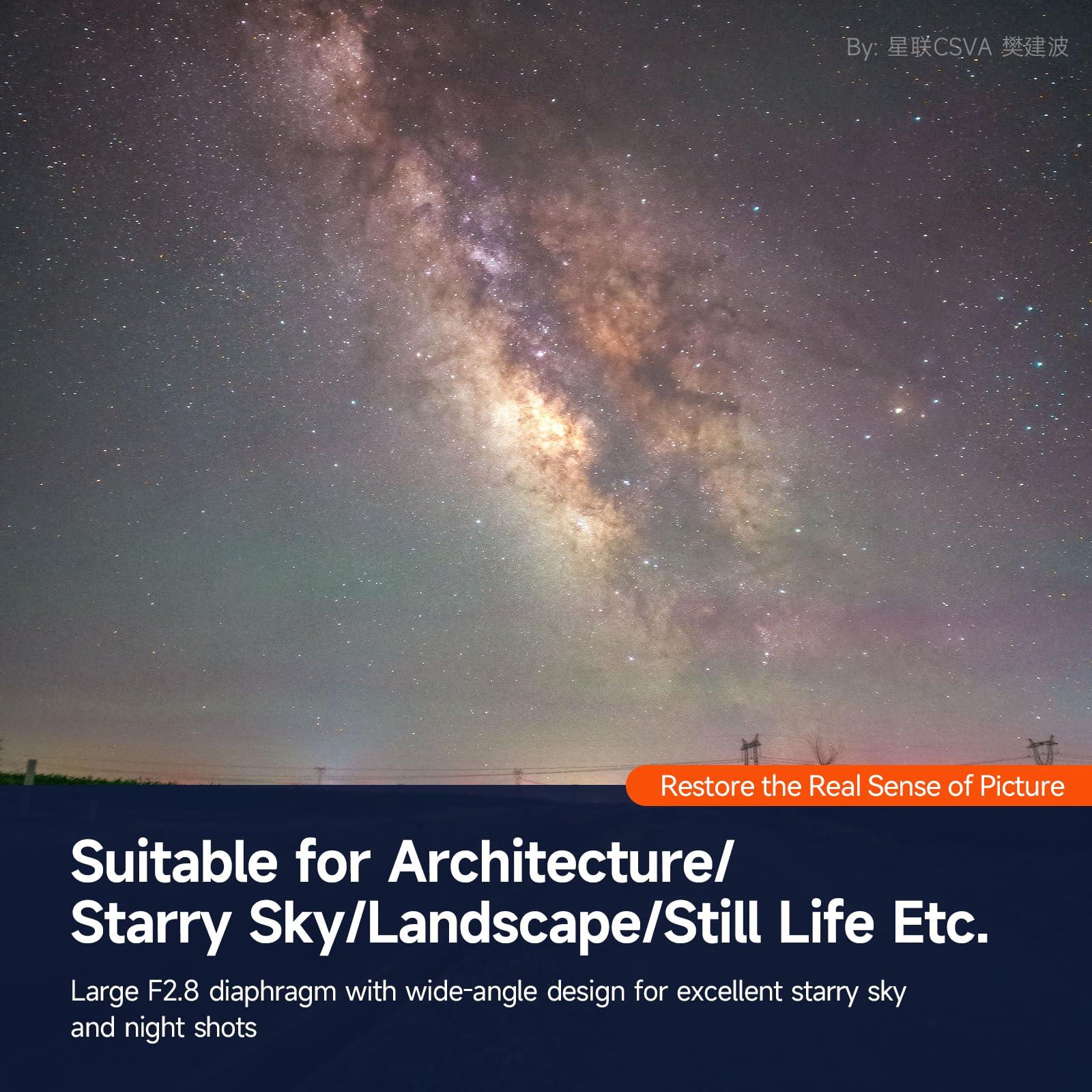 brightin star Brightin Star 16mm F2.8 Full Frame Ultral Wide Angle Manual Focus Mirrorless Camera Lens (Fit for L-Mount)