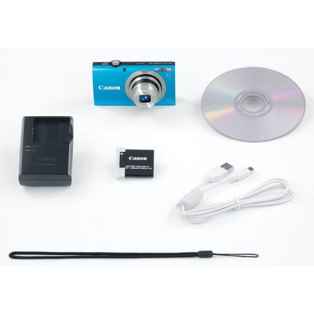 Canon Canon PowerShot A2300 16.0 MP Digital Camera with 5x Optical Zoom (Blue) (OLD MODEL) (Renewed)