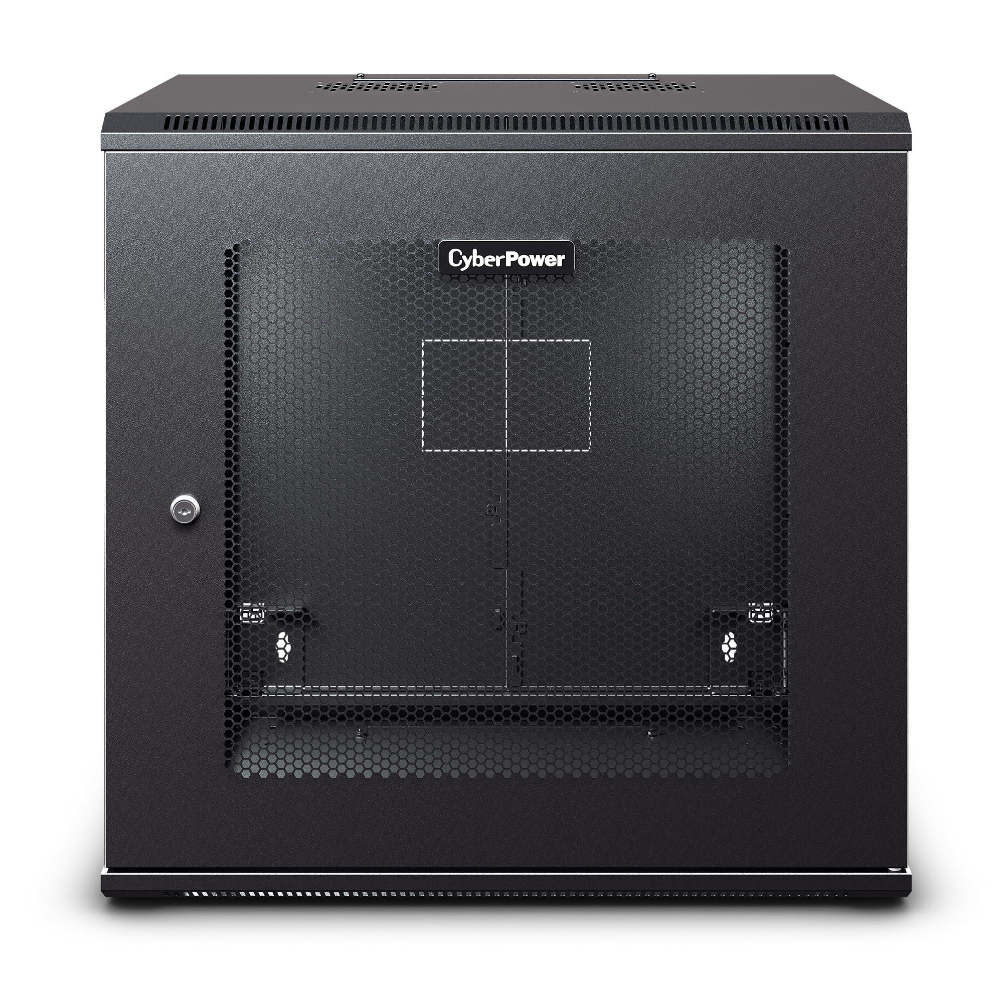 CyberPower CyberPower Carbon CR12U61003 12U Wall Mount Rack Enclosure, Black