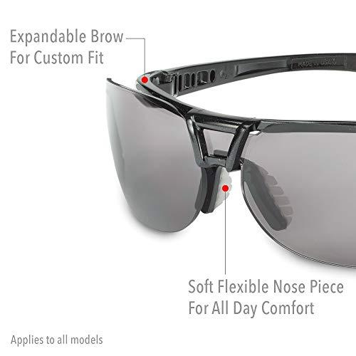 Honeywell Ademco UVEX by Honeywell S4201 Protégé Safety Eyewear, Metallic Black Frame, Gray Ultra-Dura Hardcoat Lens