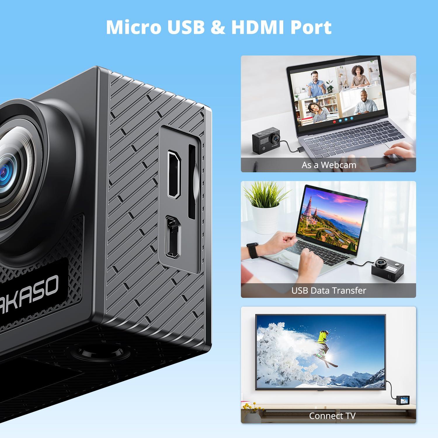 AKASO AKASO Brave 4 Action Camera 4K 30fps Ultra HD WiFi Sport Cameras with Waterproof Floating Hand Grip Bundle