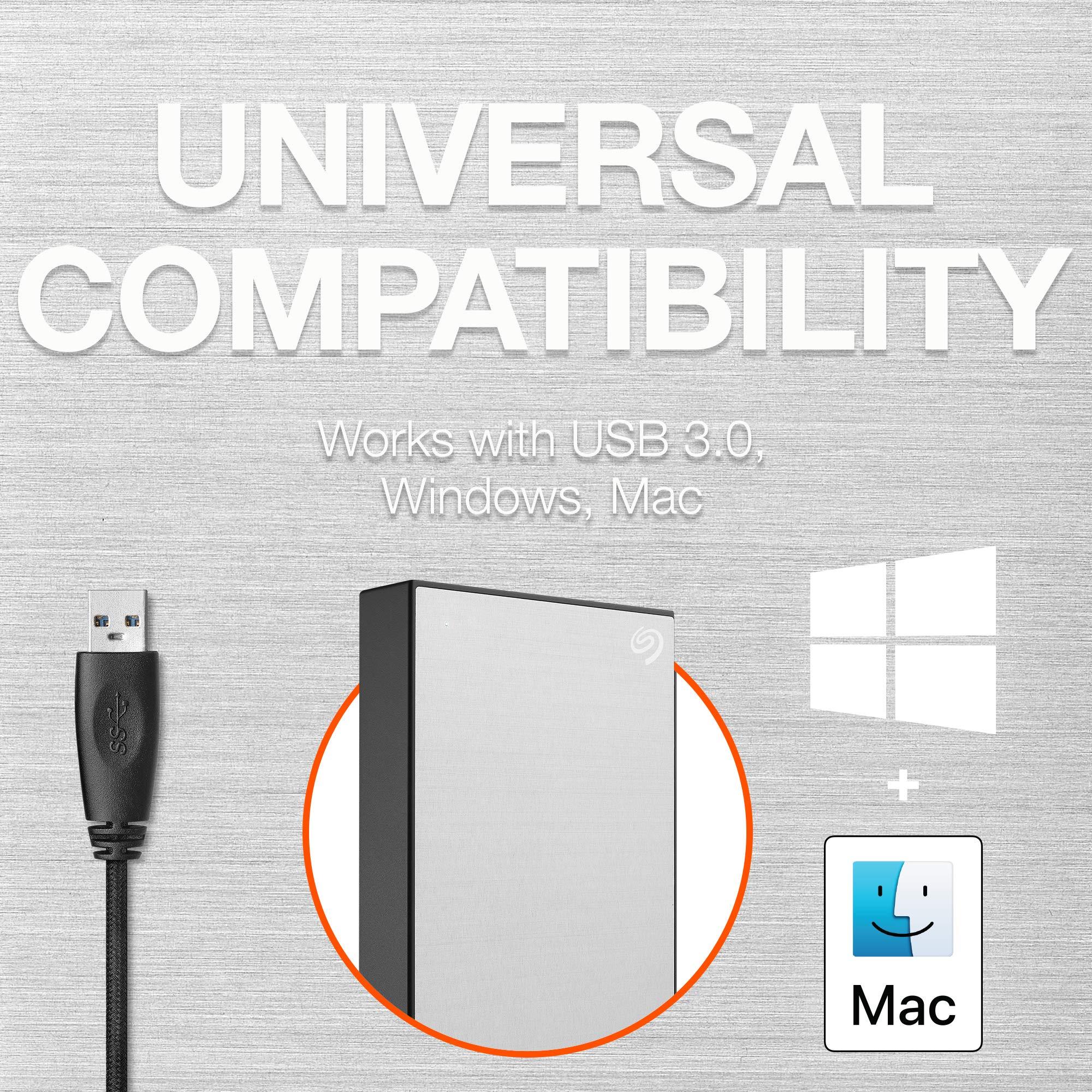 Seagate Seagate One Touch 4TB External Hard Drive HDD Silver USB 3.0 for PC Laptop and Mac, 1 Year MylioCreate, 4 Months Adobe Creative Cloud Photography Plan (STKC4000401)