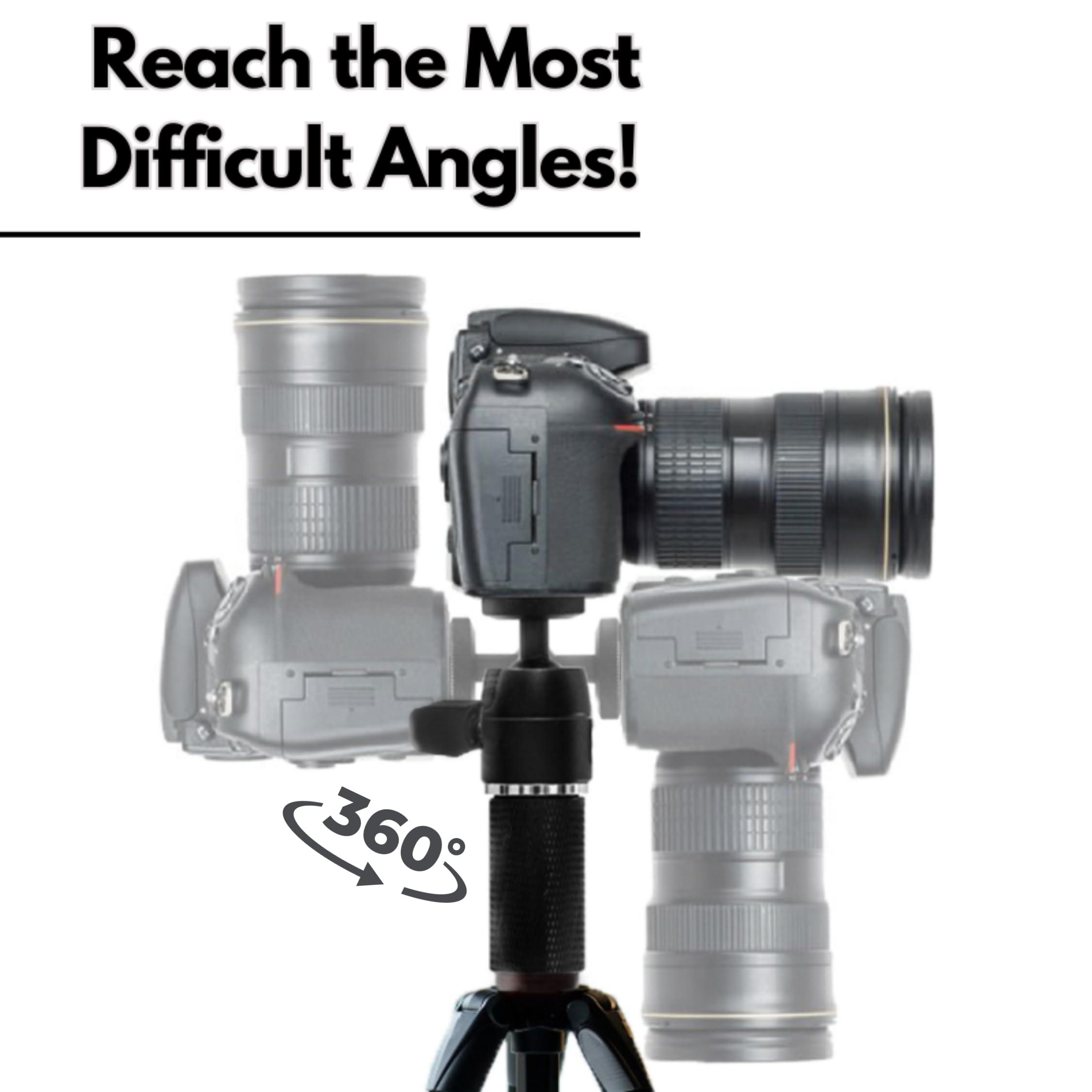 GRIFITI GRIFITI Nootle Paint Pole Adaptor 3/4-5 to 1/4-20 and Mini Ball Head Turns Painters Extension Poles into Camera Video Photo Mic Booms Adapter Painter\'s Adapters Extensioncamera Tripod Attachment