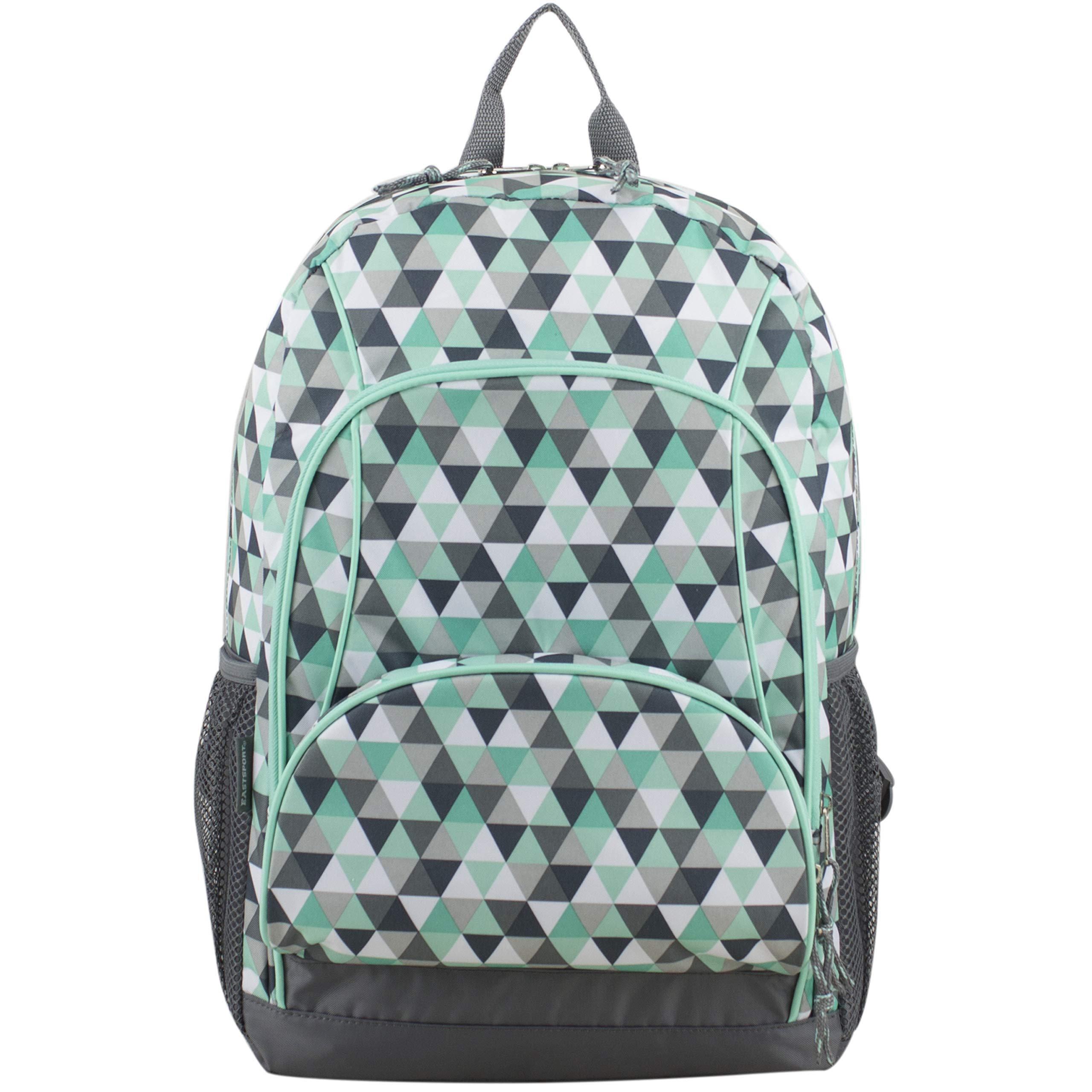 Eastsport Eastsport Laptop Backpack, Multipurpose Casual Daypack, Triple Compartments Bookbag for College, Hiking, Work, 18 Inches, Mint Blue