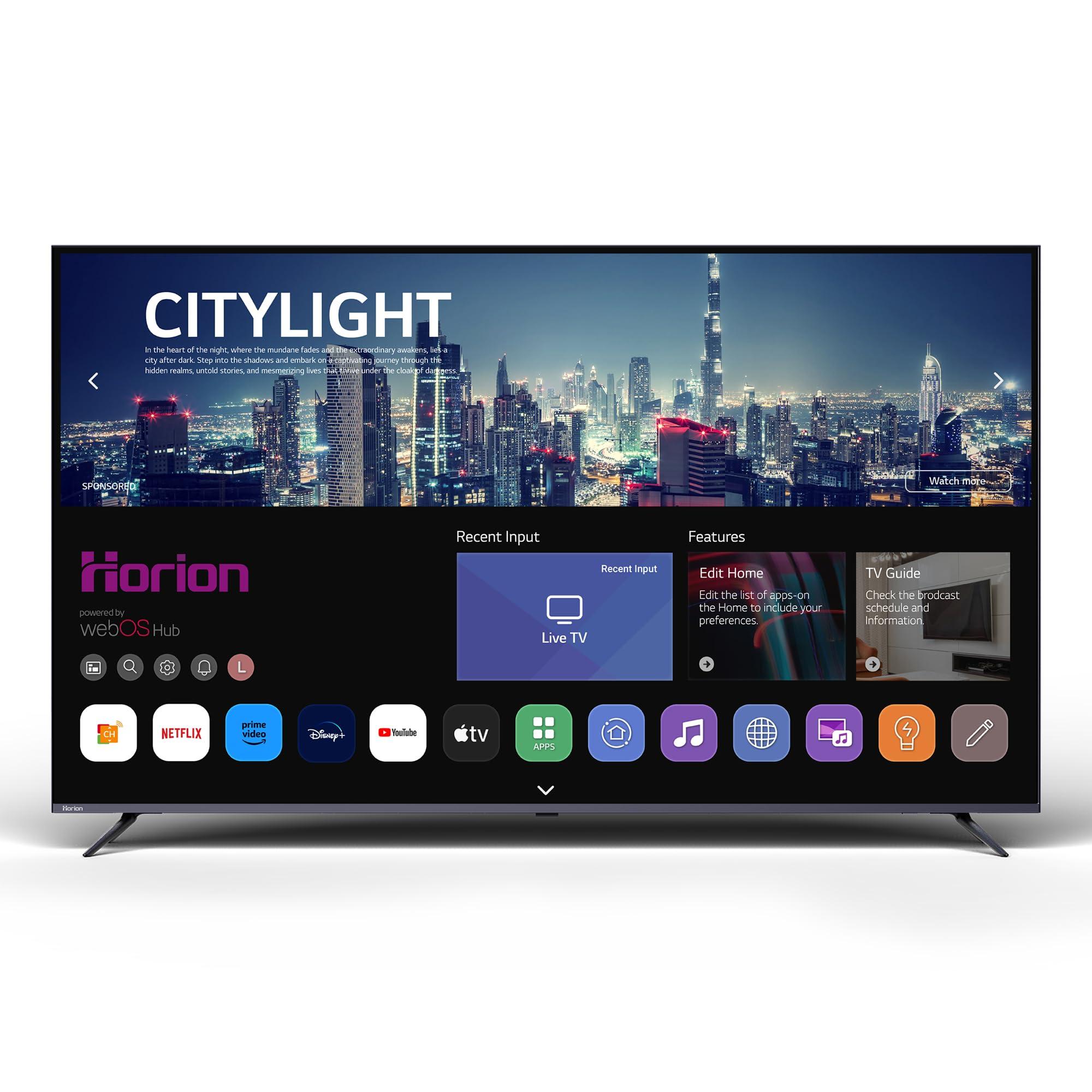 Horion Horion 65-inch Smart TV (65P6D,2025) - 4K UHD LED TV P6D Series with WebOS 22, Ultra Slim Television with Mega Contrast, HDR10, MEMC, Dolby Atmos - Streaming Live TV, Bluetooth, Hdmi, WiFi